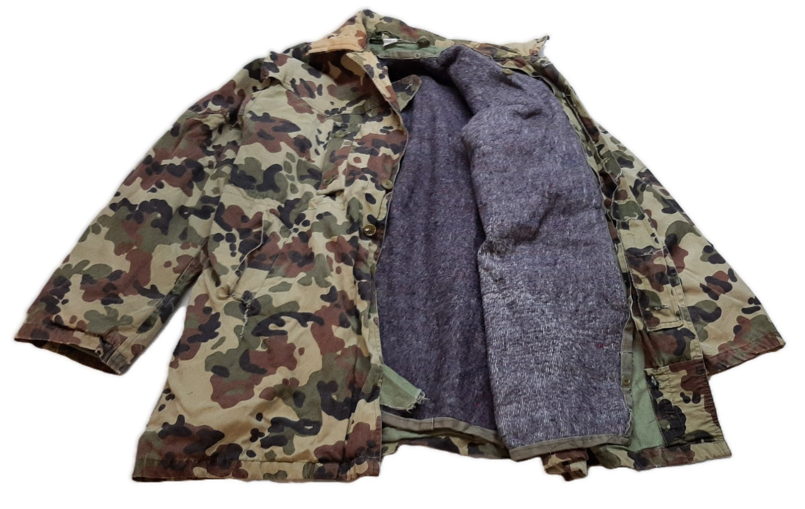 Army Camo Parka Leaf Pattern Camouflage Distressed Faulty Condition Assorted