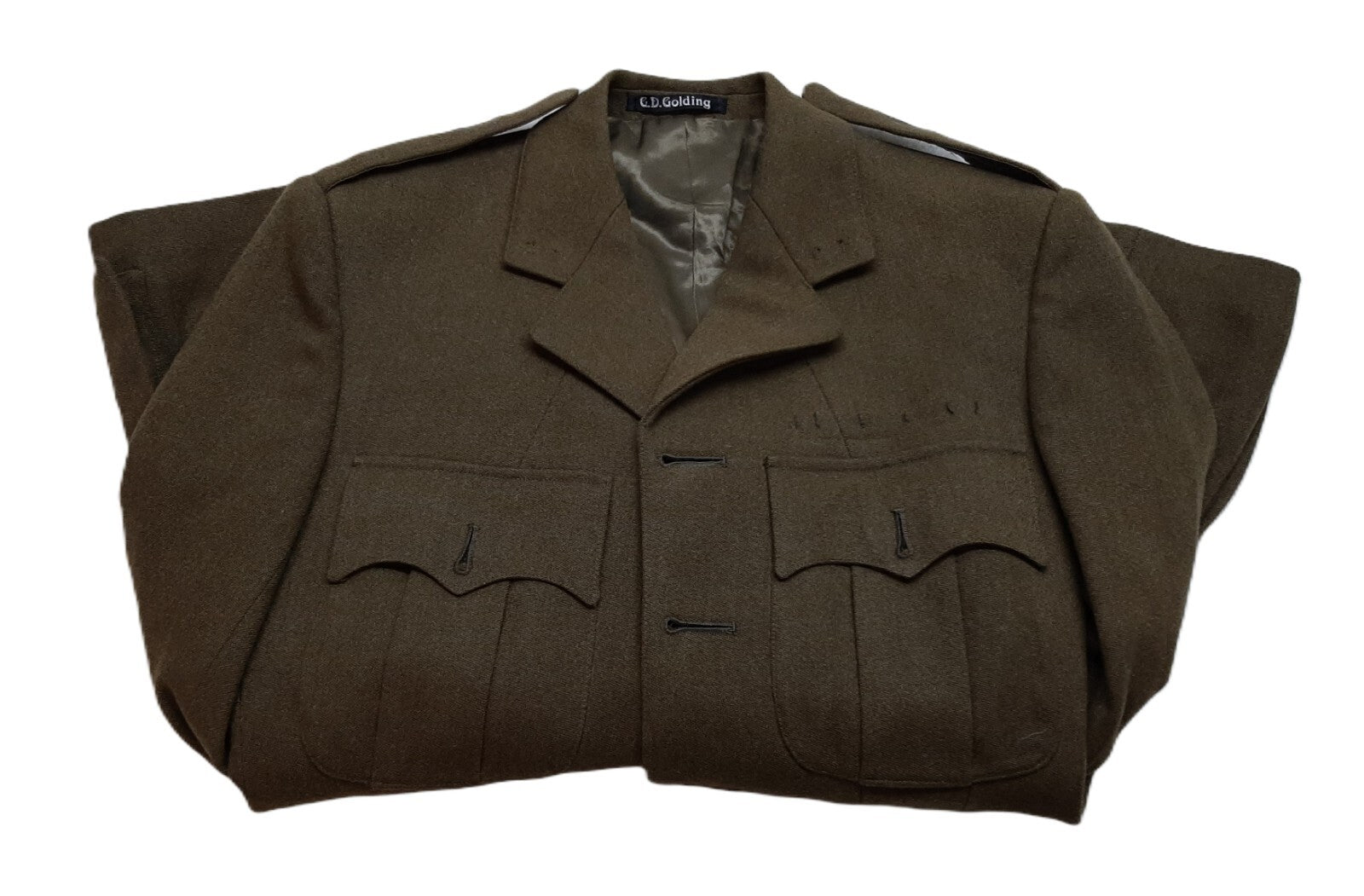 British Army No2 Jacket Old Dress Pattern Ofc No Buttons G.D Golding