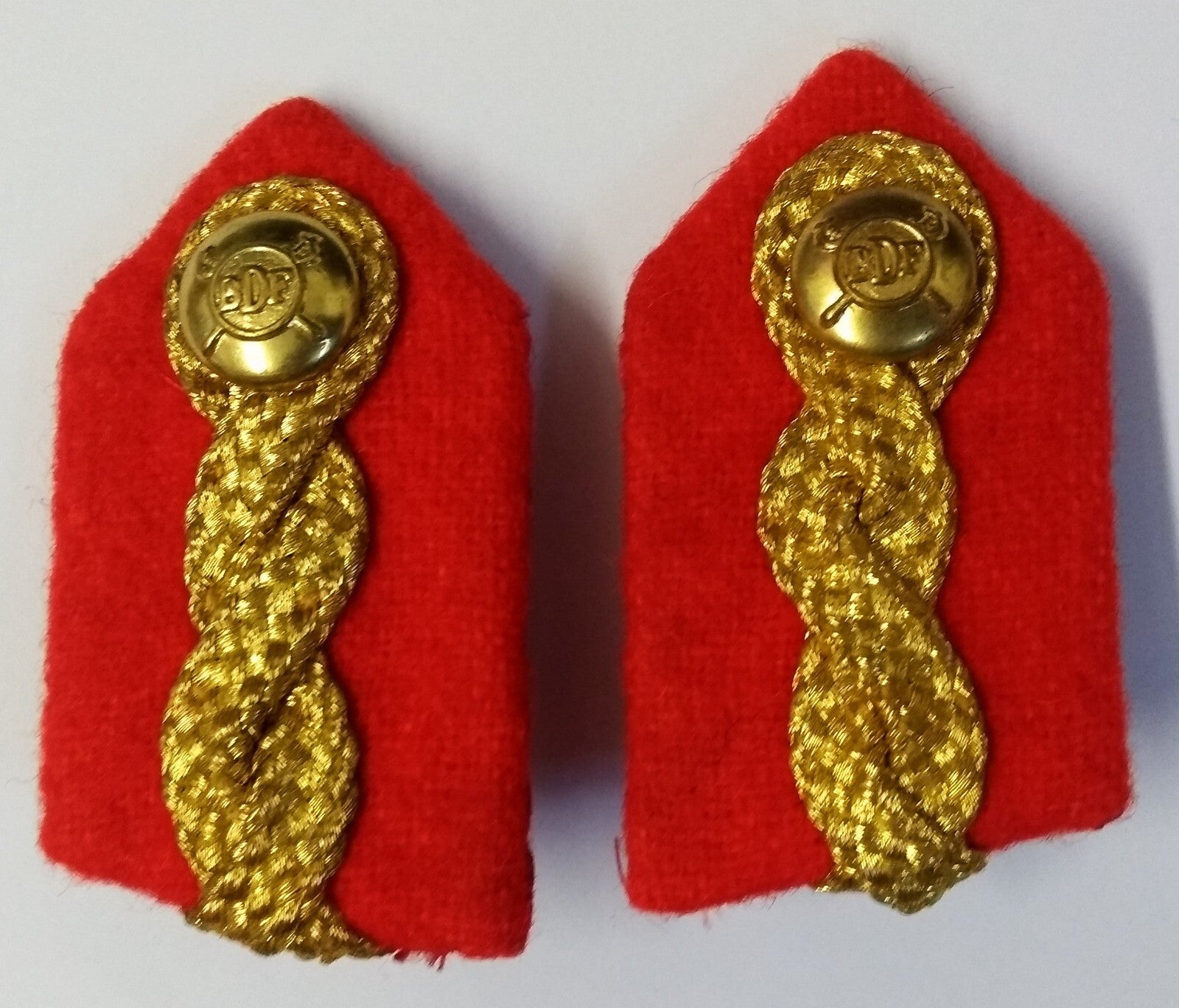 Gorgets Scarlet Red & Gold Cord Fancy Dress