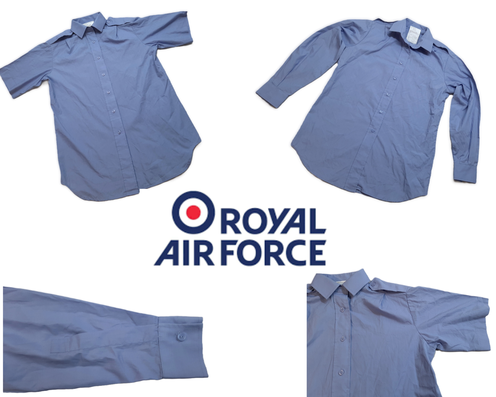 WRAF / RAF Womans Blue Shirt Royal Air Force Short or Long Sleeves G1