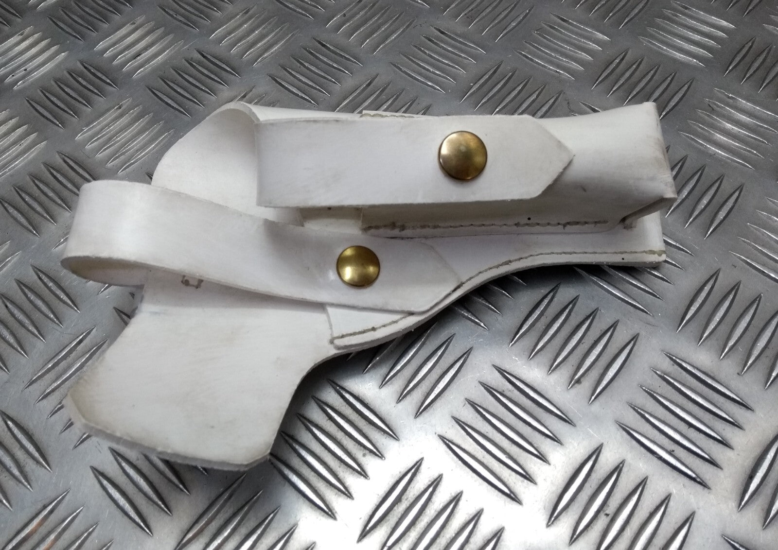 Parade Holster White Ceremonial Issue With Ammo Pocket Made in England