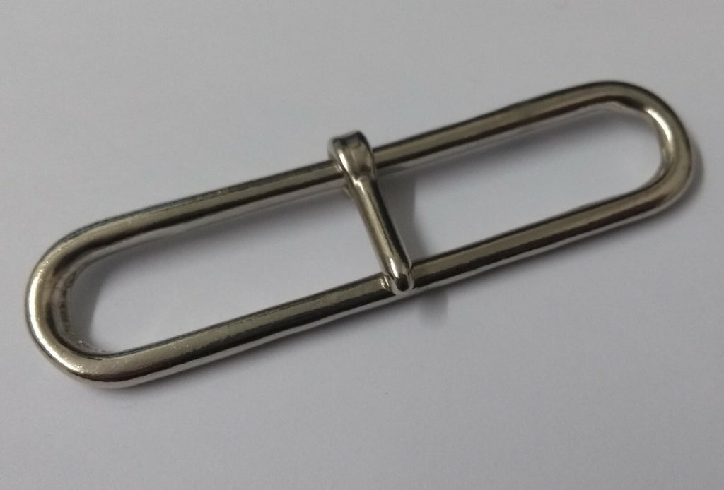 Nickel Plated Parade Belt Prong Slider Adjuster 2 5/8"