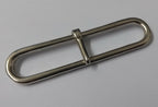 Nickel Plated Parade Belt Prong Slider Adjuster 2 5/8"