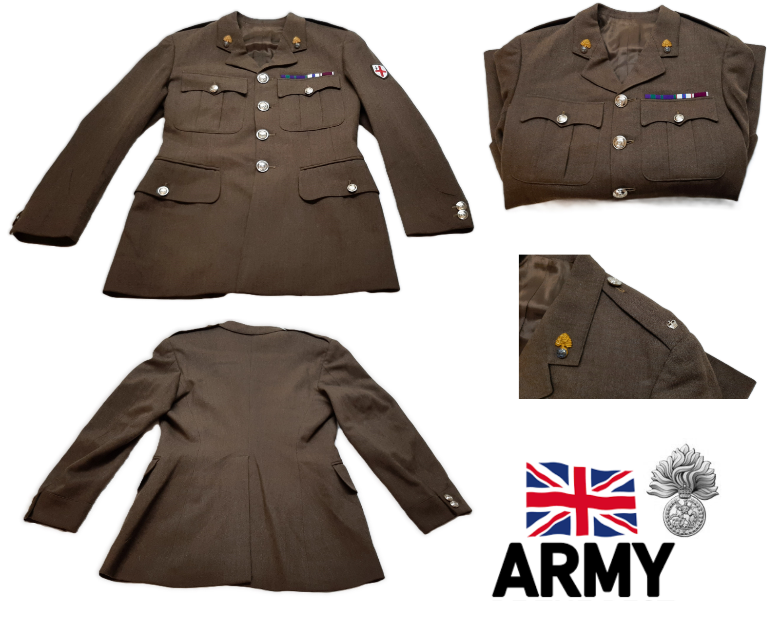 British Army Vintage No2 Jacket RRF Royal Fusiliers 1970s Fancy Dress