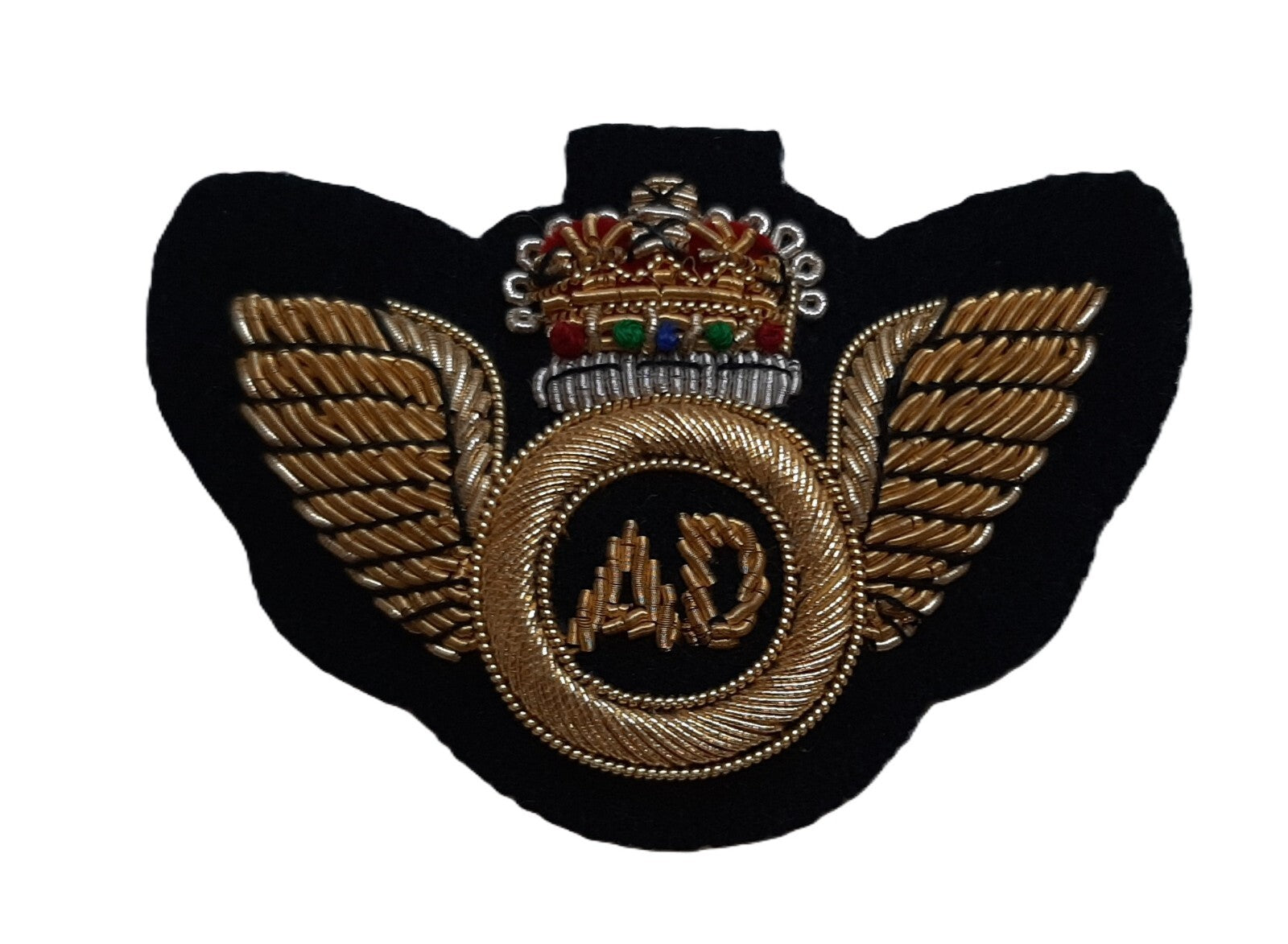 No1 Badge Air Despatch Wings (AD) British Forces Embroidered (Black) Arm Patch