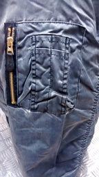 MA1 US Military Style Bomber Jacket Black Stone Washed - NEW