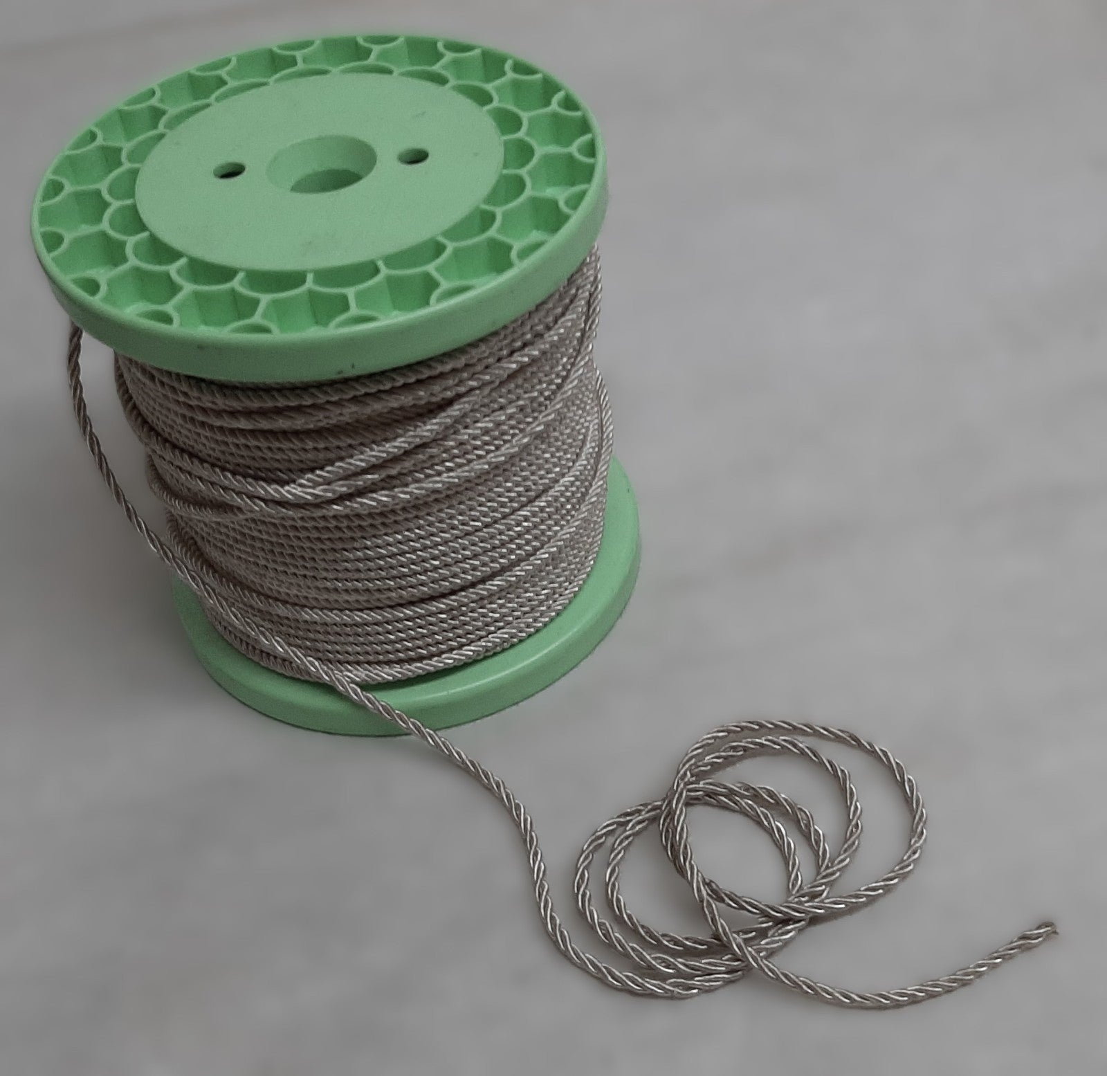 Silver Cord 3 Ply Metallic Rope For Shoulder Boards Collar Tabs or Gorgets 2.5mm