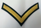 Genuine Vintage British Issue Gold Wire 1 Bar Chevron on Green