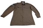 Army Style Khaki Shirt British Dress Long Sleeve Size 39cm