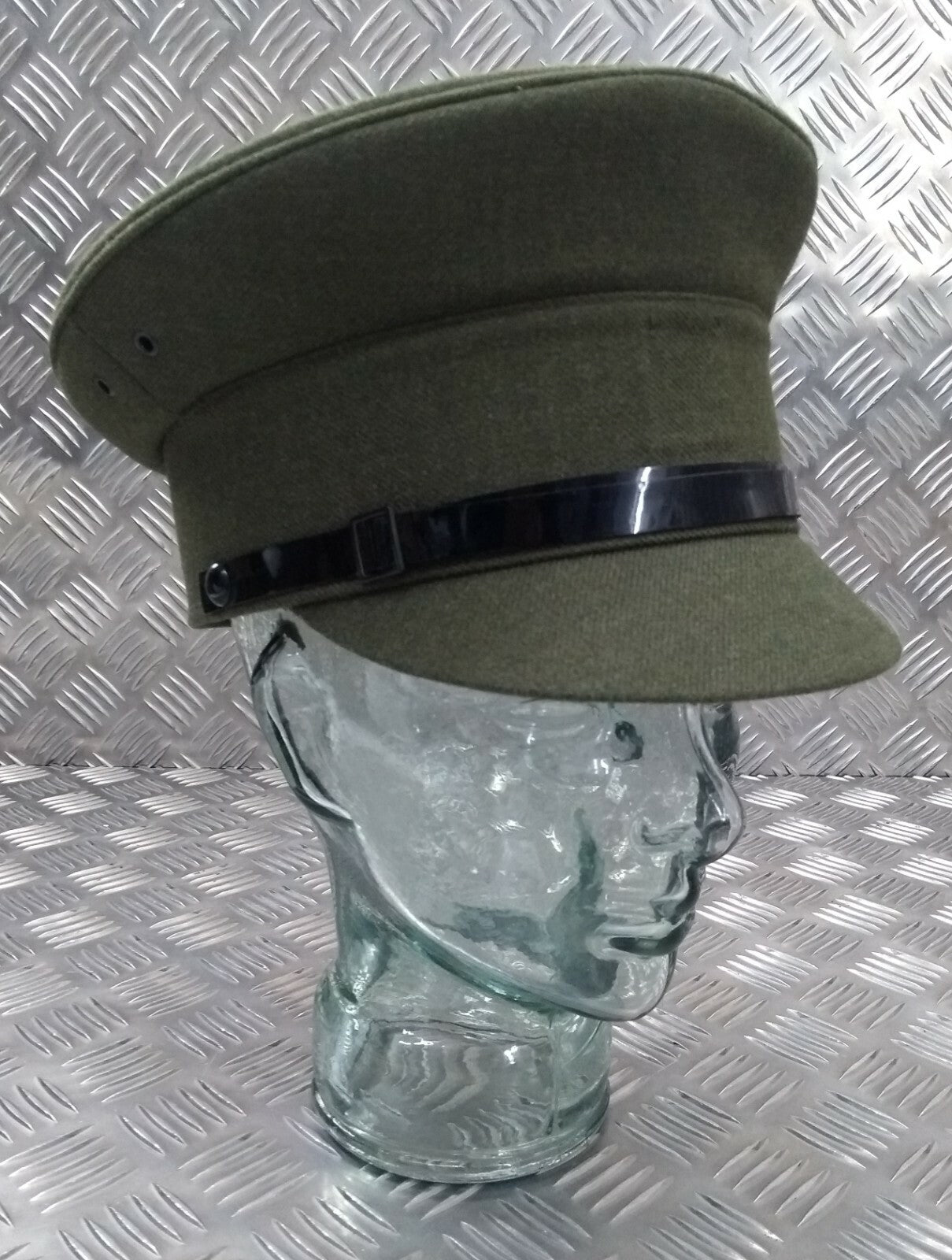 Genuine British Made Issue Olive Green Parade Dress Hat Cap 56cm
