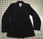 Vintage Blazer Double Breasted Jacket Retro Army Style or Casual Wear No Buttons
