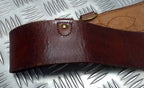 Vintage Sam Browne Belt Brown Leather Belt Set And Cross Over Strap Complete