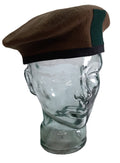 Khaki Beret Cap OFC Pattern Petersham Rim by Goldings 55cm