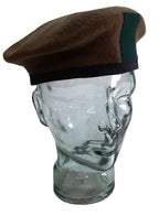 Khaki Beret Cap OFC Pattern Petersham Rim by Goldings 55cm