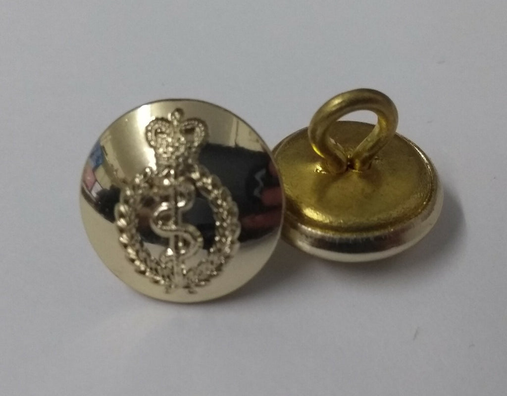 Genuine British Army RAMC Medical Corps Issue Small Buttons X4 ASBT233