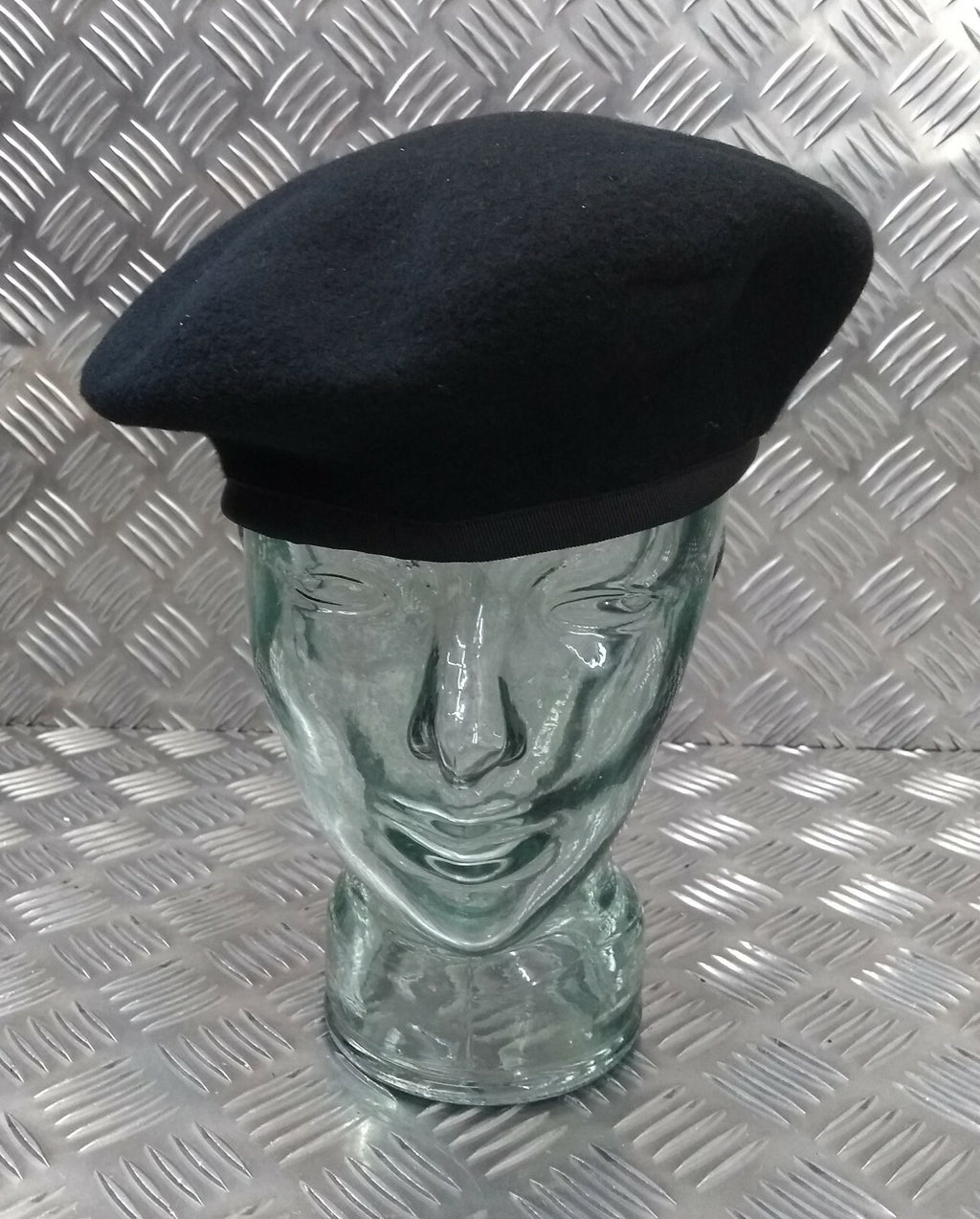 Wool Beret H&S Black Size 59cm NEW