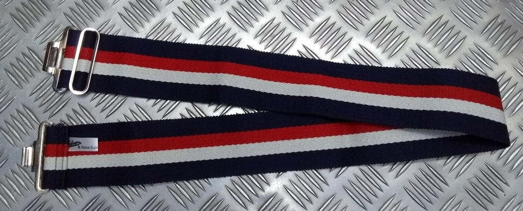 Naval Stable Belt 2½" Wide 3 Colour Chrome Buckle & Slider Adjustable to 36"