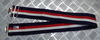 Naval Stable Belt 2½" Wide 3 Colour Chrome Buckle & Slider Adjustable to 36"
