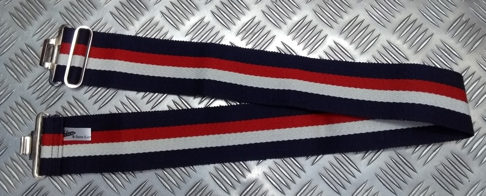 Naval Stable Belt 2½" Wide 3 Colour Chrome Buckle & Slider Adjustable to 36"