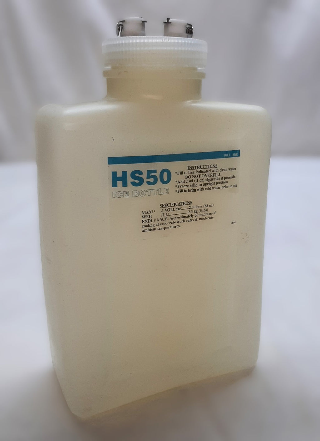 HS50 Ice Bottle for Personal Body Cooling Systems Dual Valve 2.0 Liters (68 oz)