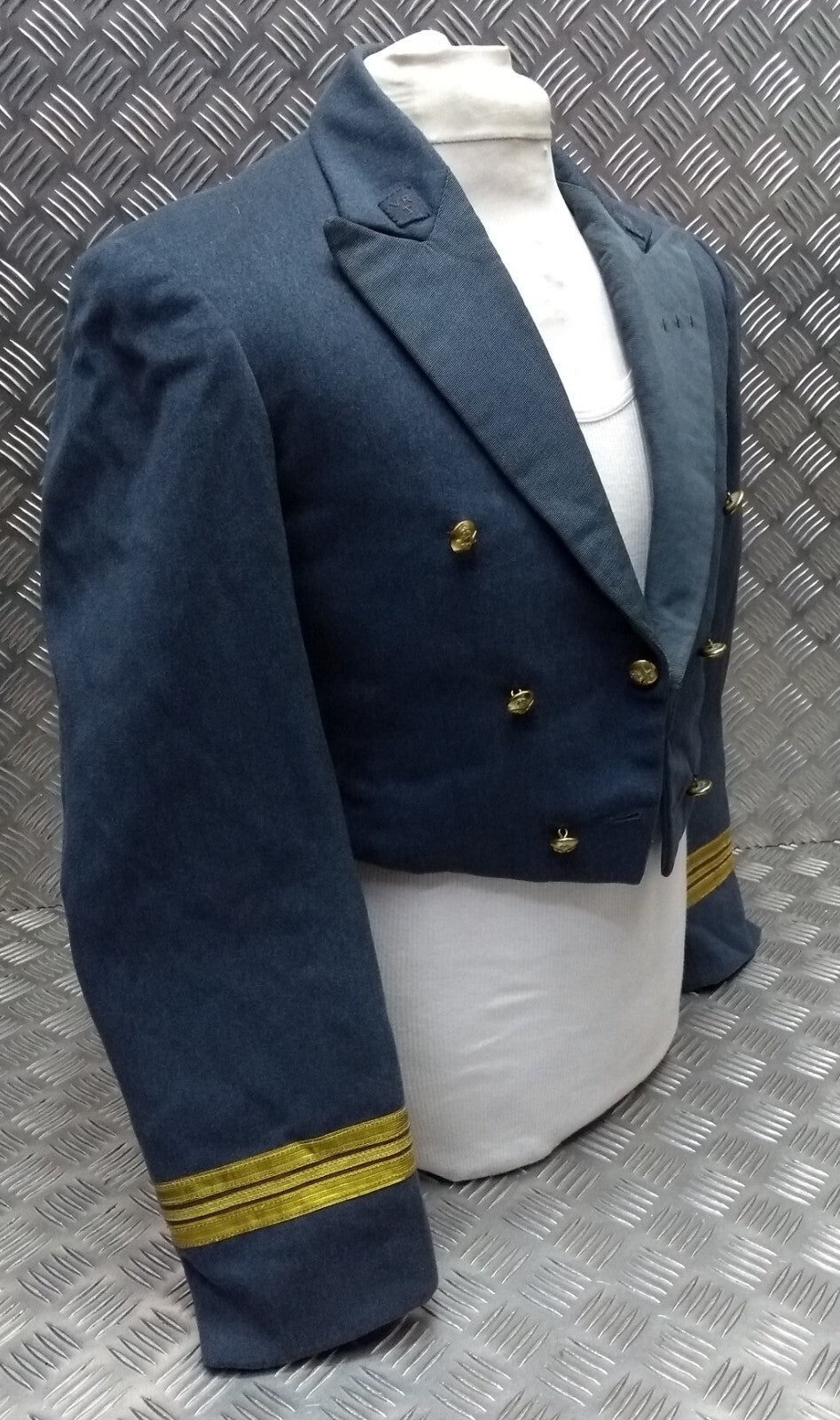 Vintage Mess Jacket RAF Royal Air Force with Cuff Ribbons and Kings Crown Buttons