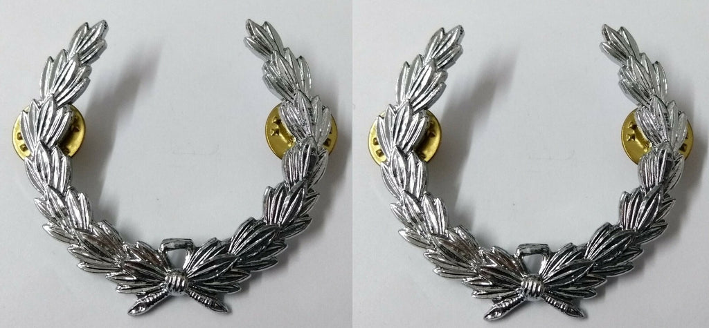 Genuine British Service Laurel Wreath No Insignia Badges 1 Pair ABL13 - NEW