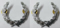Genuine British Service Laurel Wreath No Insignia Badges 1 Pair ABL13 - NEW
