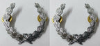Genuine British Service Laurel Wreath No Insignia Badges 1 Pair ABL13 - NEW
