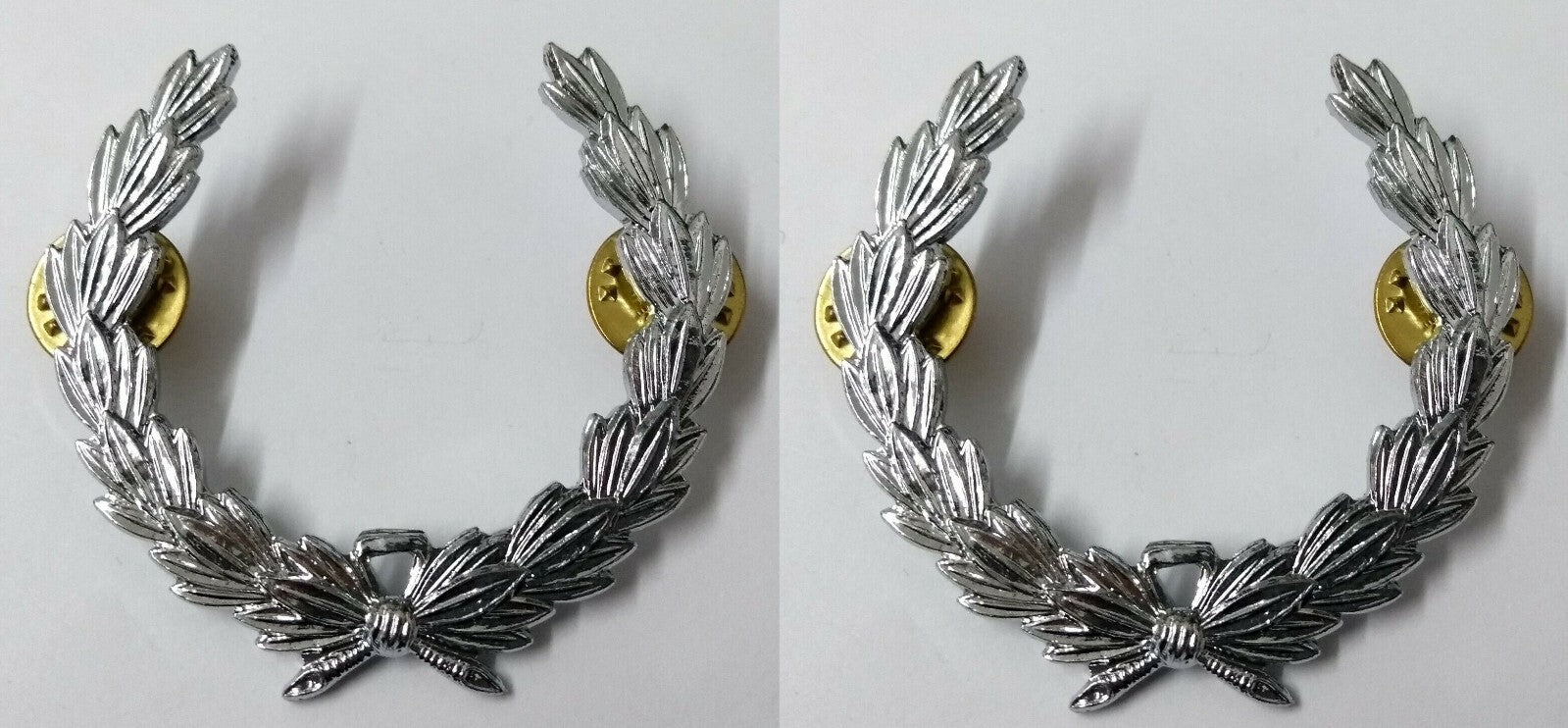 Genuine British Service Laurel Wreath No Insignia Badges 1 Pair ABL13 - NEW