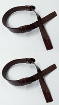 Genuine Issue Hi Sheen Brown 3/8" Dress Hat Adjustable Chinstrap X2 CS6