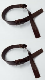 Genuine Issue Hi Sheen Brown 3/8" Dress Hat Adjustable Chinstrap X2 CS6