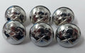 Obsolete Army Firefighters Dress Chrome Buttons 36L Ring Back Shank - NEW