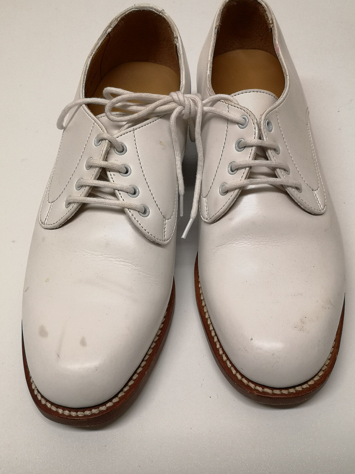 British Navy White Leather Parade / Dress Shoes Womans - Assorted Sizes