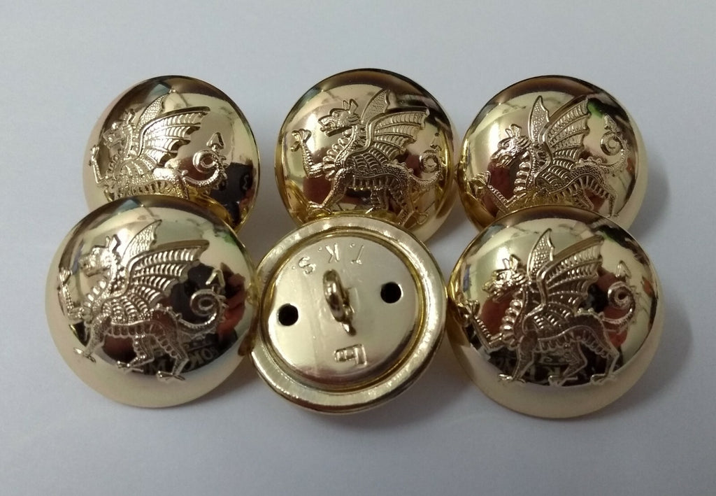 Genuine British Army Issue The Royal Regiment of Wales Dress Buttons 40L NEW