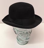 Black Homburg Churchill style Hat by Battesby (Diplomat) Size 58cm UK 7 1/4