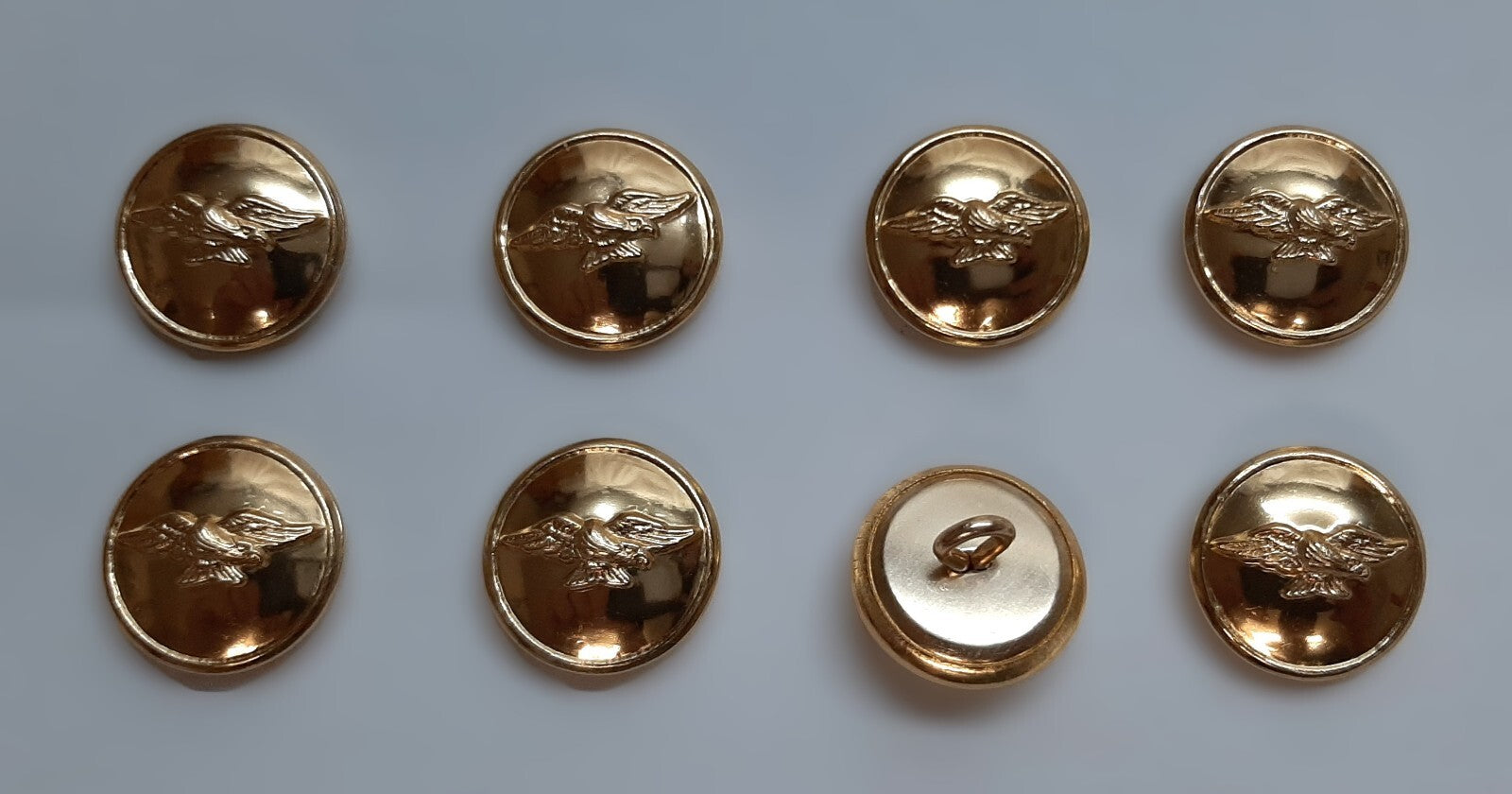 Generic Bird Buttons x 8 Size 30L Soaring Bird of Prey x 8 NEW