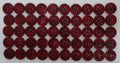 50 Vintage Buttons 4 Hole Shirt / Shank Anchors Pearlesque RED Wine 10.7mm NOS