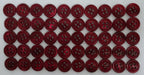 50 Vintage Buttons 4 Hole Shirt / Shank Anchors Pearlesque RED Wine 10.7mm NOS