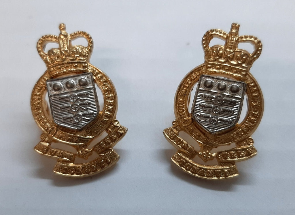RAOC Collar Badges British Army Royal Ordnance Corps Insignia Small Badge x 2