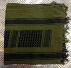 100% Cotton Shemagh / Arab Scarf / Pashmina / Wrap / Sarong. Green & Black - NEW