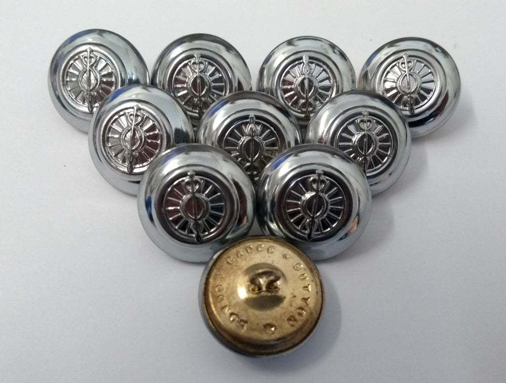 Genuine British Service Dress Chrome Buttons 38L - NEW