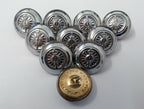 Genuine British Service Dress Chrome Buttons 38L - NEW