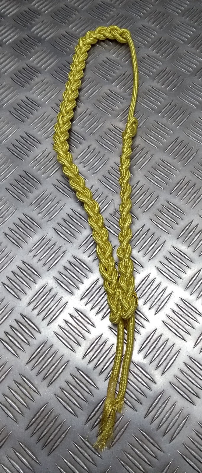 Army Ceremonial Aiguillette / Officers Lanyard Metallic Gold No Tip Ends Present