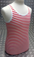 Russian Soviet USSR CCCP Style Stripy Sailors Telnyashka Red Vest All Sizes NEW