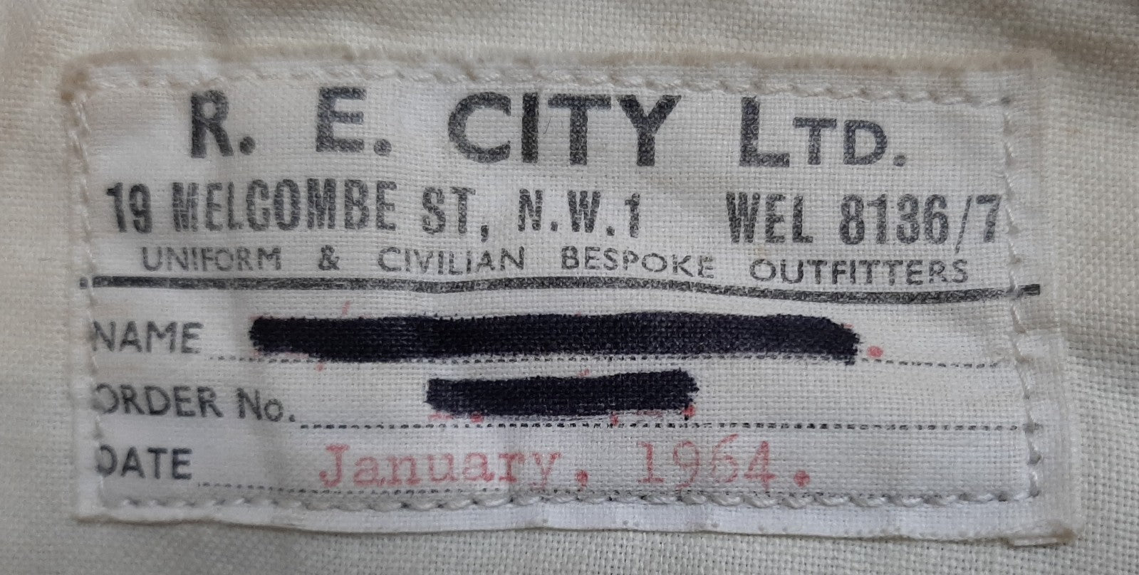 Vintage OFC Trousers Dress Old Pattern 1964 by R E City Waist 36"