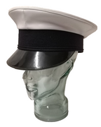White Royal Navy like Peaked Cap 57cm