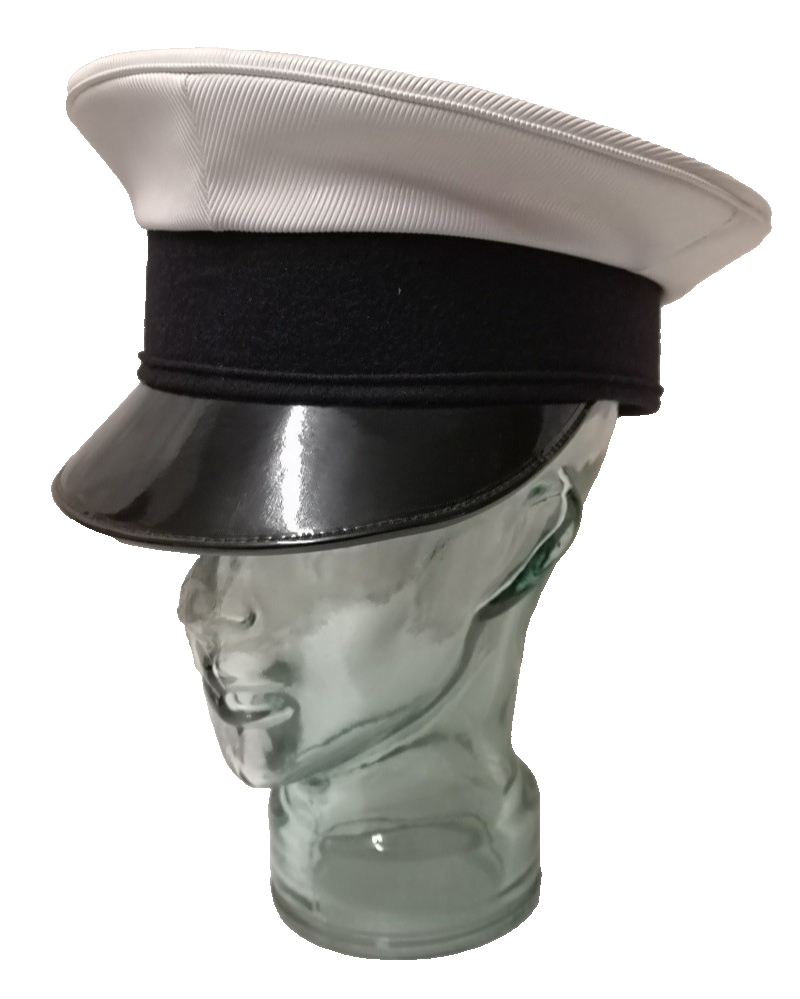 White Royal Navy like Peaked Cap 57cm