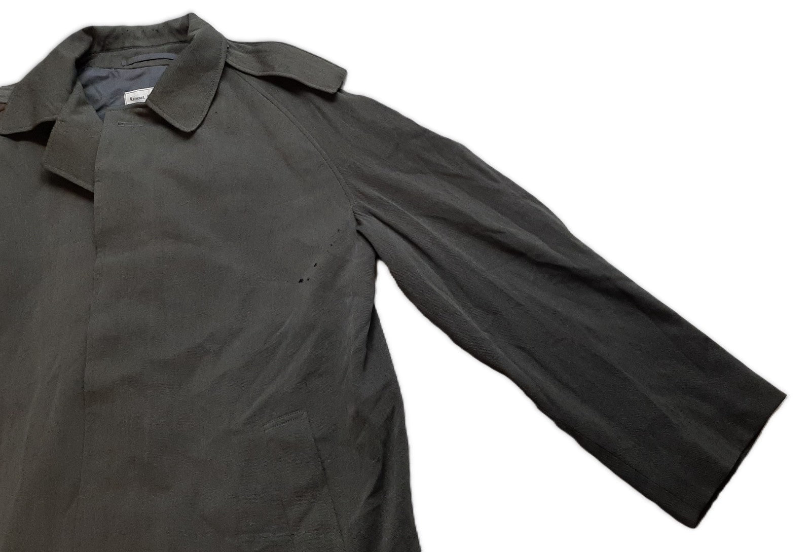 Vintage RM Raincoat British Naval Single Breasted Mans Uniform Rain Coat