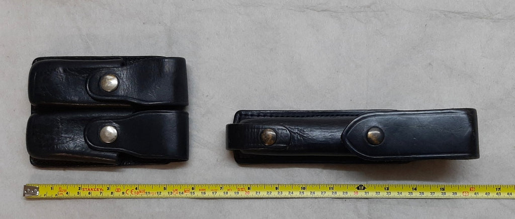 Leather Belt 36" With Bianchi Double Ammo Pouch and PWL Telescopic Baton Holder