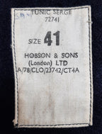 Vintage Marines Tunic Blue Serge British RM Hobson & Sons (London) Ltd Size 41